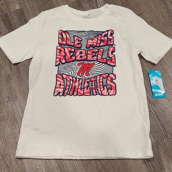 Ole Miss Rebels Athletics White T-Shirt by Gen2 Size Large 14/16 - Picture 1 of 4